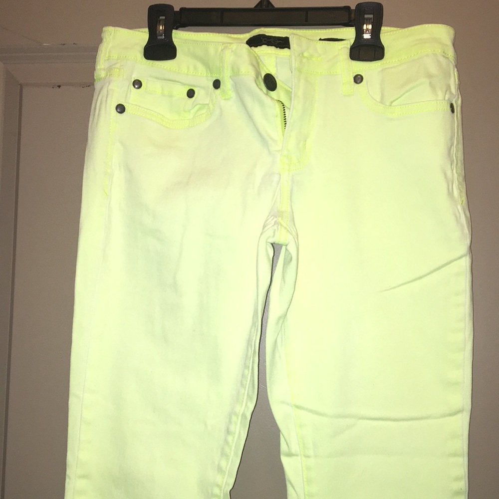 Neon Yellow Skinny Jeans